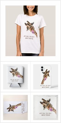 Funny Giraffe Tongue Out Collection - Customizable