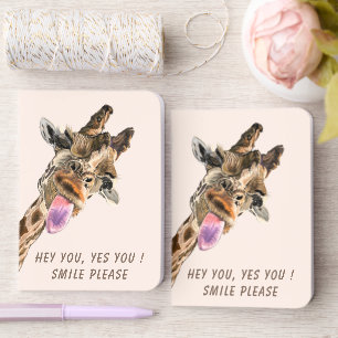 Funny Giraffe Tongue Out Playful Foil Vow Books