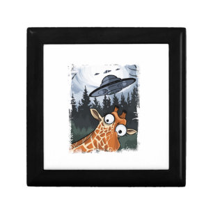 Funny Giraffe UFO Zoo Animal Weird Meme Graphic  _ Gift Box