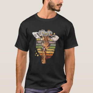 Funny Giraffe Vintage Animal Tall Horse Cute Giraf T-Shirt