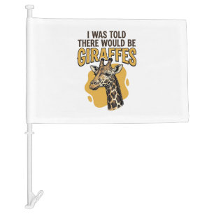 Funny Giraffe Vintage Engraving Shirt Design_1 Car Flag
