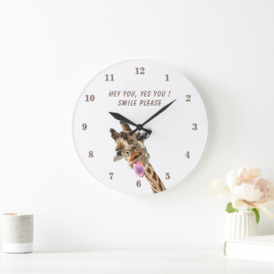 Funny Giraffe Wall Clock