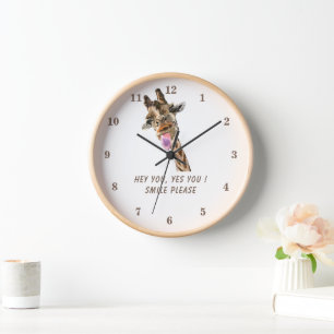 Funny Giraffe Wall Clock