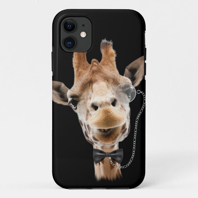 Funny Giraffe with Bowtie and Monocle Case-Mate iPhone Case (Back)
