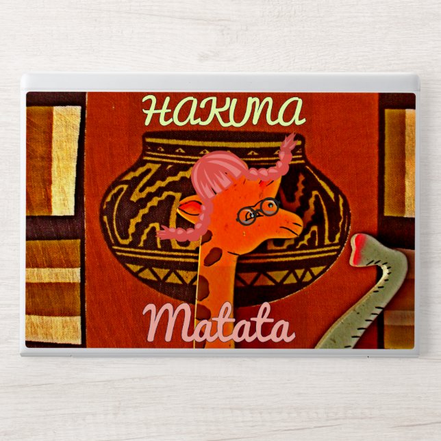 Funny Giraffe with cool text Hakuna Matata Skins F (Front)