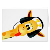 funny giraffe with headphones (Front Horizontal)