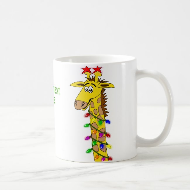 Funny Giraffe With Lights Whimsical Christmas