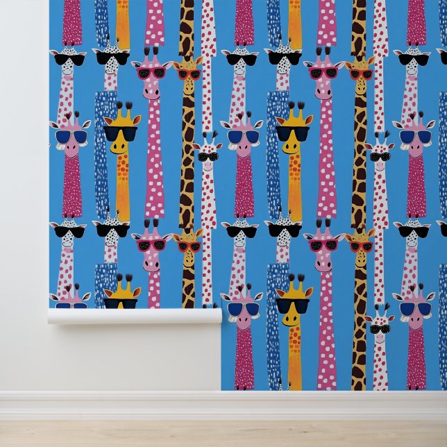Funny giraffes with sunglasses wallpaper  (Application)