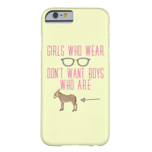 Funny Girl Glasses Nerd Humor 2 Barely There iPhone 6 Case