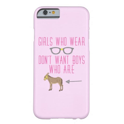 Funny Girl Glasses Nerd Humor Barely There iPhone 6 Case