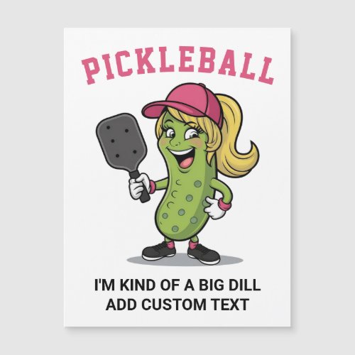 Funny Girl Pickle Playing Pickleball Custom Text