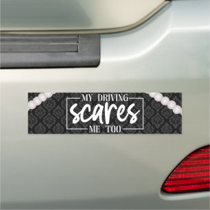 Funny Girl Pink Car Pearls Magnet