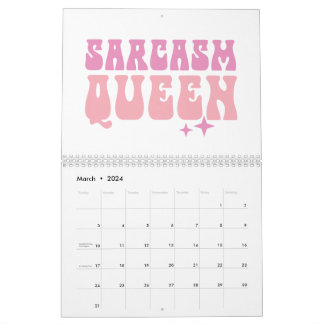 Funny Girl Pink Quotes Calendar