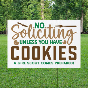 Funny Girl Scout Cookie Soliciting Sign