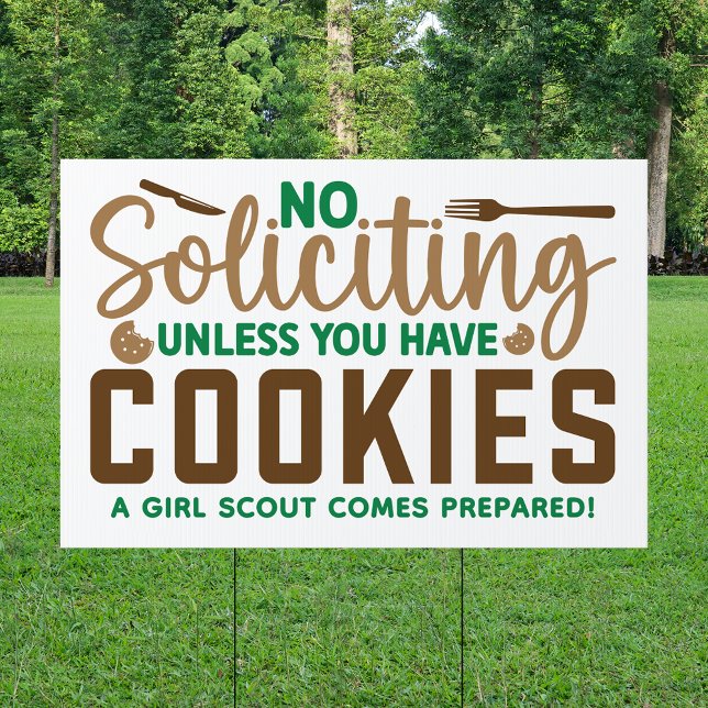Funny Girl Scout Cookie Soliciting Sign (Creator Uploaded)