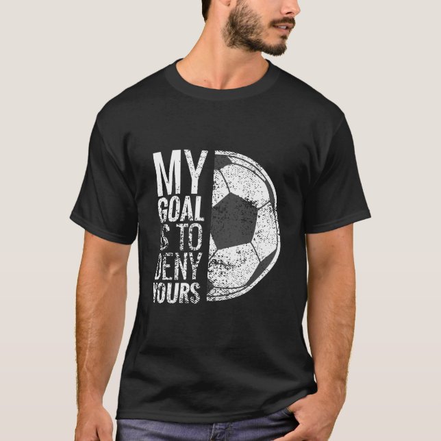 Funny Girls Goalkeeper Soccer T-Shirt (Front)