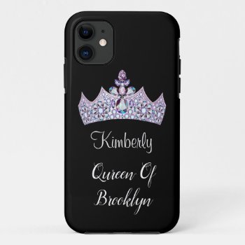 Funny Girls Monogram Queen Or Princess Iphone 11 Case by idesigncafe at Zazzle
