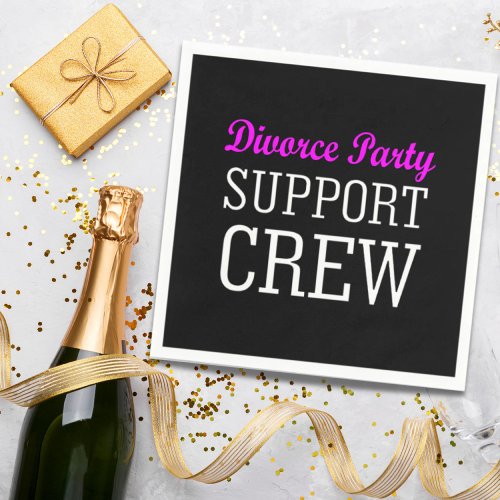 Funny Girls Night Out support crew Divorce Party Napkins