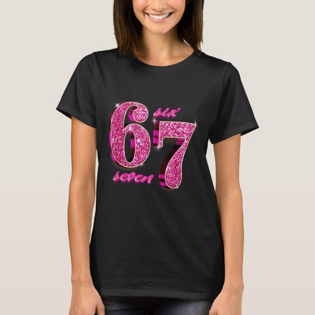 Funny Girls Nk Coquette 67 Six Seven Meme Brainrot T-Shirt (Front)