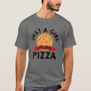 Funny Girls Pizza Lover Gift For Kids Women Ladies T-Shirt