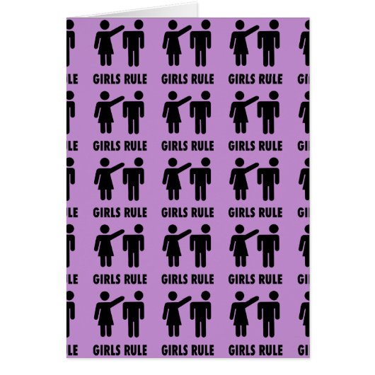 Funny Girls Rule Purple Girl Power Feminist Gifts (Front)