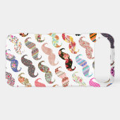 Funny Girly  Colorful Patterns Mustaches Barely There iPod Cover (Back (Horizontal))