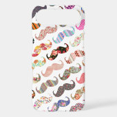 Funny Girly  Colorful Patterns Mustaches Barely There iPod Cover (Back)