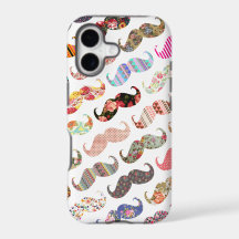 Funny Girly Colorful Patterns Mustaches