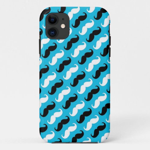 Funny Girly Mustache 2 iPhone 11 Case