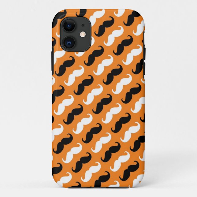 Funny Girly Mustache 3 Case-Mate iPhone Case (Back)