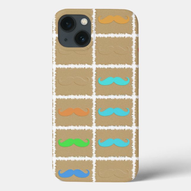 Funny Girly Mustache 3 Case-Mate iPhone Case (Back)