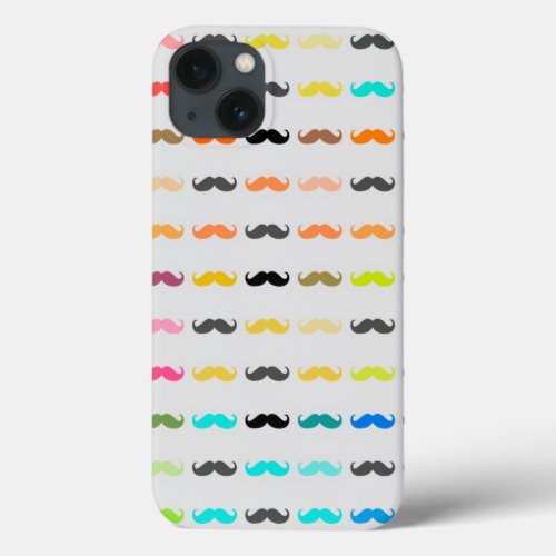 Funny Girly Mustache 4 iPhone 13 Case