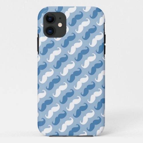 Funny Girly Mustache 7 iPhone 11 Case