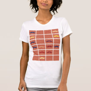 Funny Girly Mustaches T-Shirt