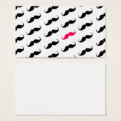 Funny Girly Pink And Black Mustache Pattern (Front & Back)