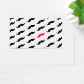 Funny Girly Pink And Black Mustache Pattern (Desk)
