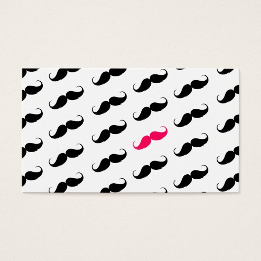 Funny Girly Pink And Black Mustache Pattern (Front)