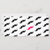 Funny Girly Pink And Black Mustache Pattern (Back)
