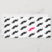 Funny Girly Pink And Black Mustache Pattern (Front)