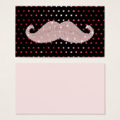 Funny Girly Pink Bling Mustache Polka Dots Pattern (Front & Back)