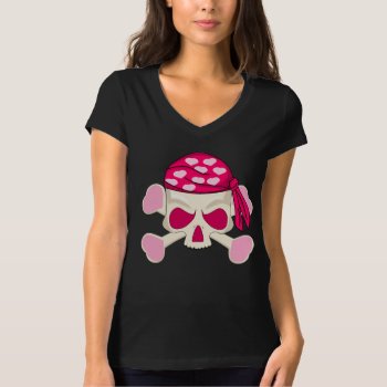 Funny Girly Pink Skull T-shirt by BooPooBeeDooTShirts at Zazzle