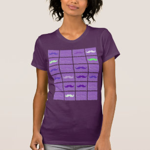 Funny Girly Purple Mustaches T-Shirt