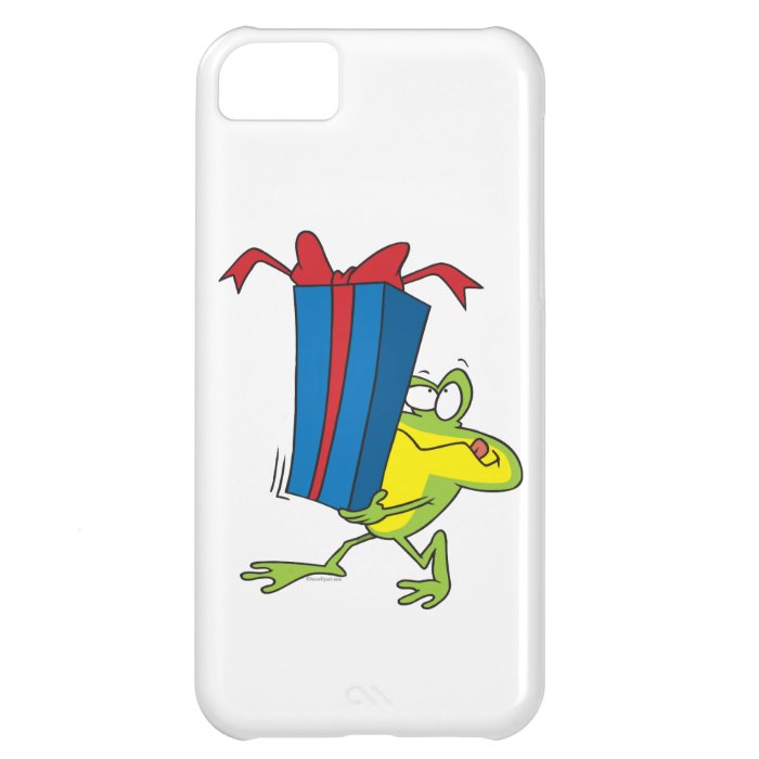 funny giving present froggy frog animal cartoon cover for iPhone 5C