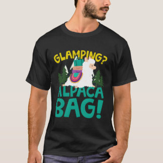 Funny Glamping Alpaca T-Shirt