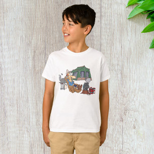Funny Glamping Cartoon Luxury Camping T-Shirt