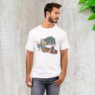 Funny Glamping Cartoon Luxury Camping  T-Shirt