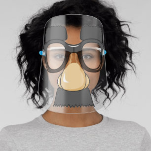 Funny Glasses and Mustache Face Shield