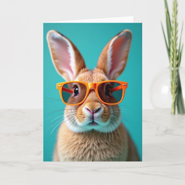 Funny Glasses Animal Friend Card (Front)