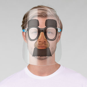 Funny Glasses Face Shield