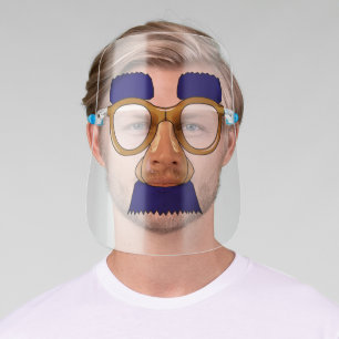 Funny Glasses Face Shield